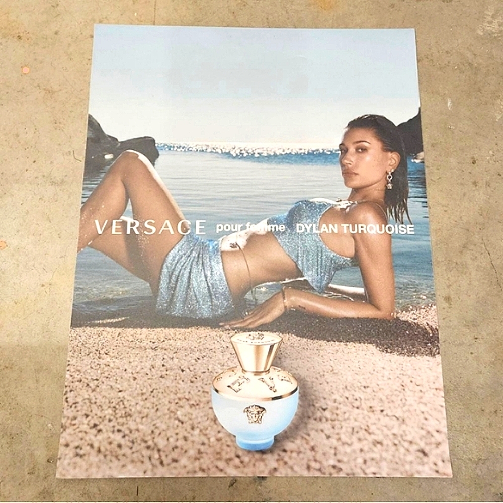 Versace Pour Femme Dylan Turquoise Official Authentic Poster .